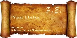 Prinz Etelka névjegykártya